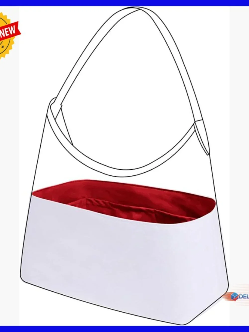 Lightweight Purse Organizer Insert for Hobo Bag, Silk Lining, Waterproof